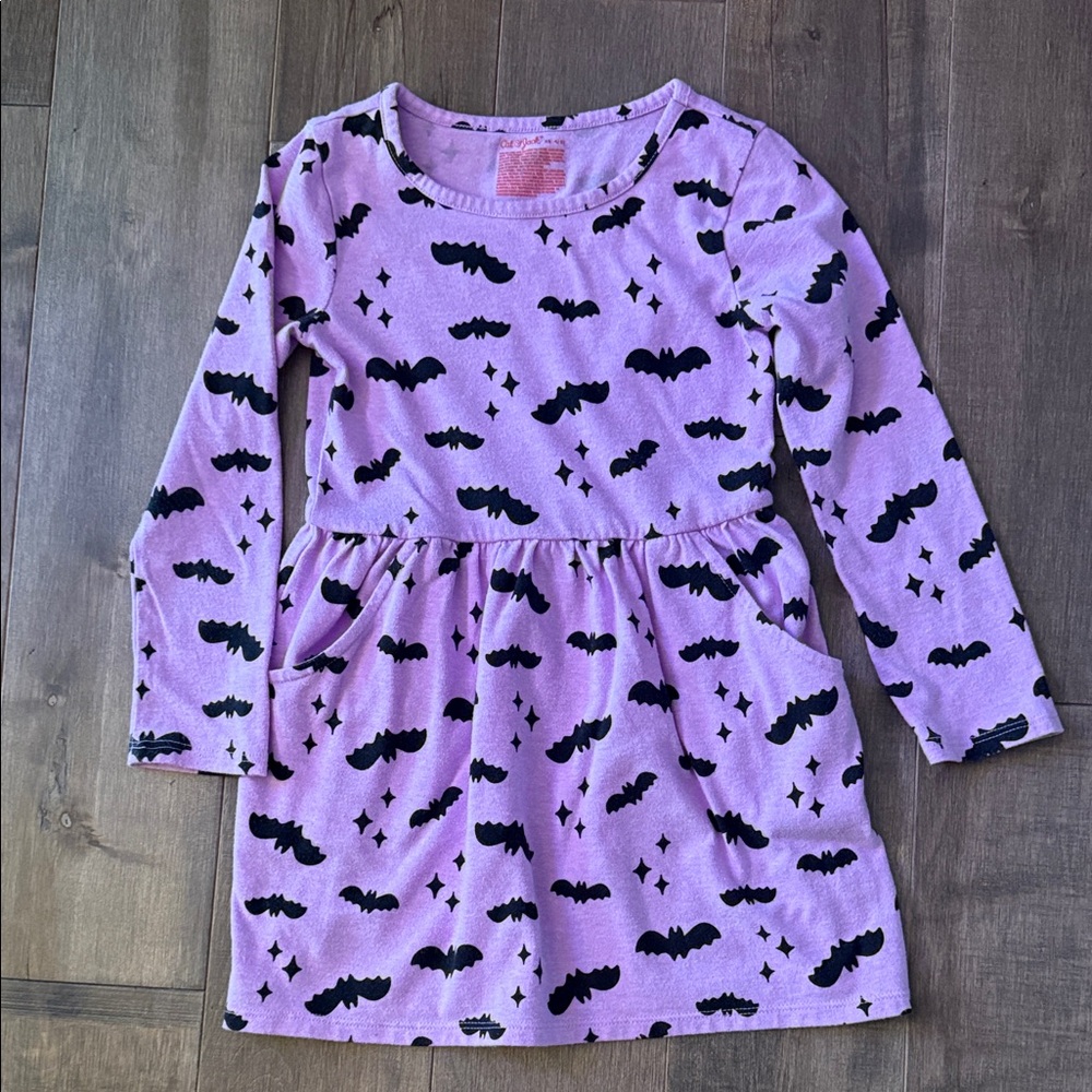 Cat & Jack Purple Bat Print girls Dress